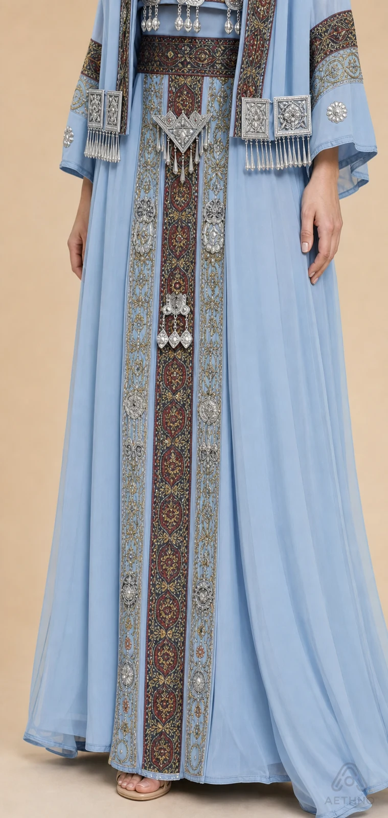 AETHNO Miao-Inspired Embroidered Women's Outfit - Look 348 - Image 8