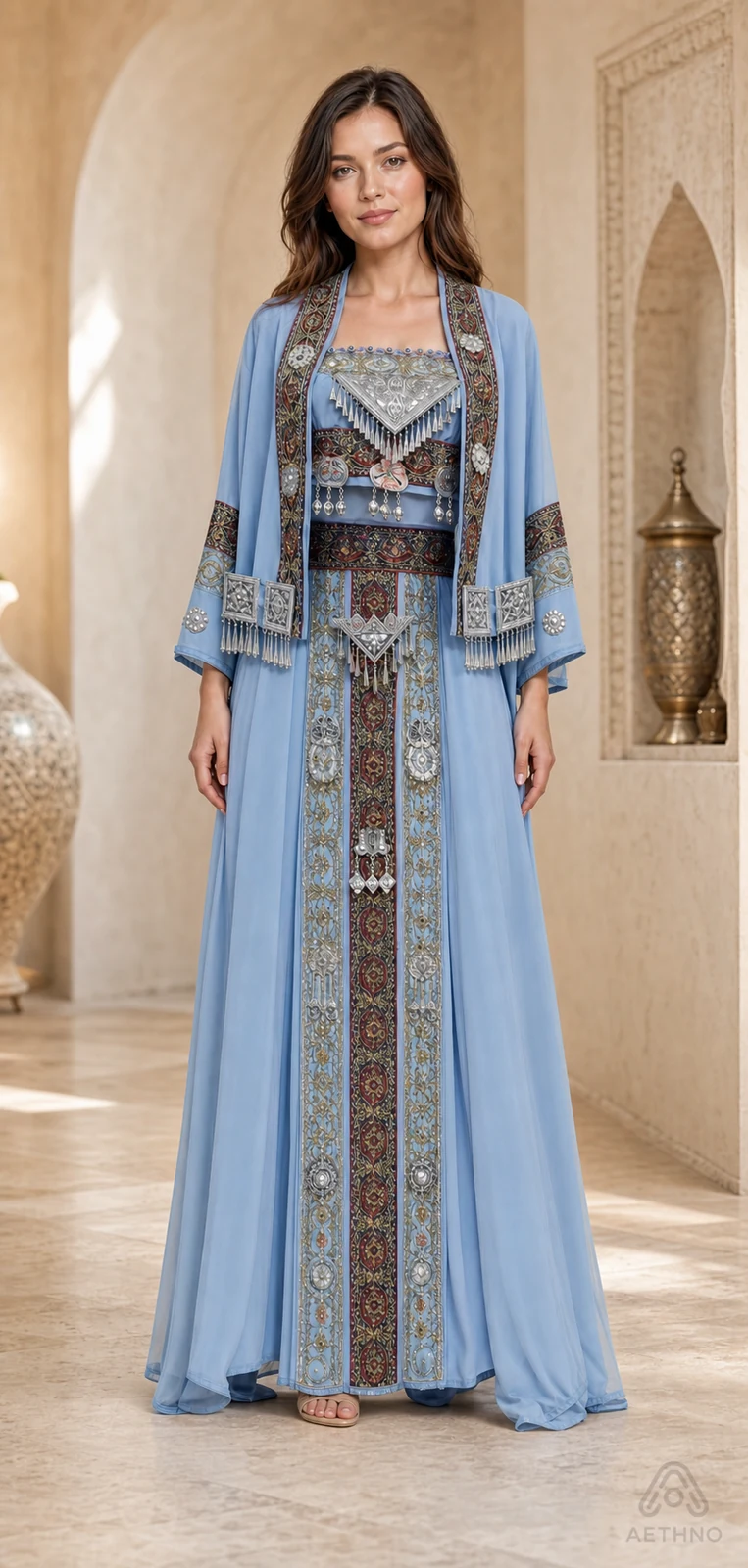 AETHNO Miao-Inspired Embroidered Women's Outfit - Look 348 - Image 9