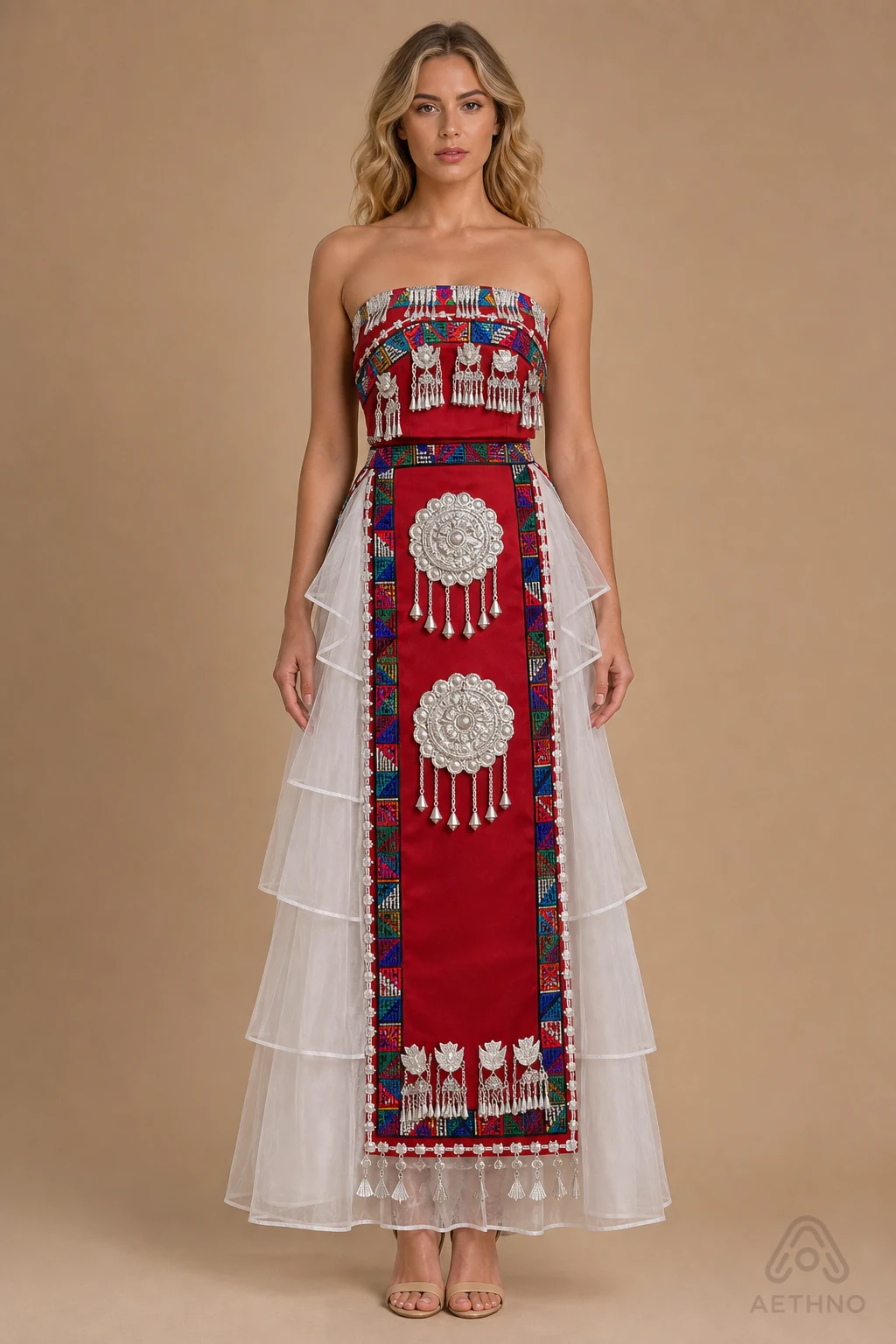 AETHNO Miao-Inspired Embroidered Women's Outfit - Look 355