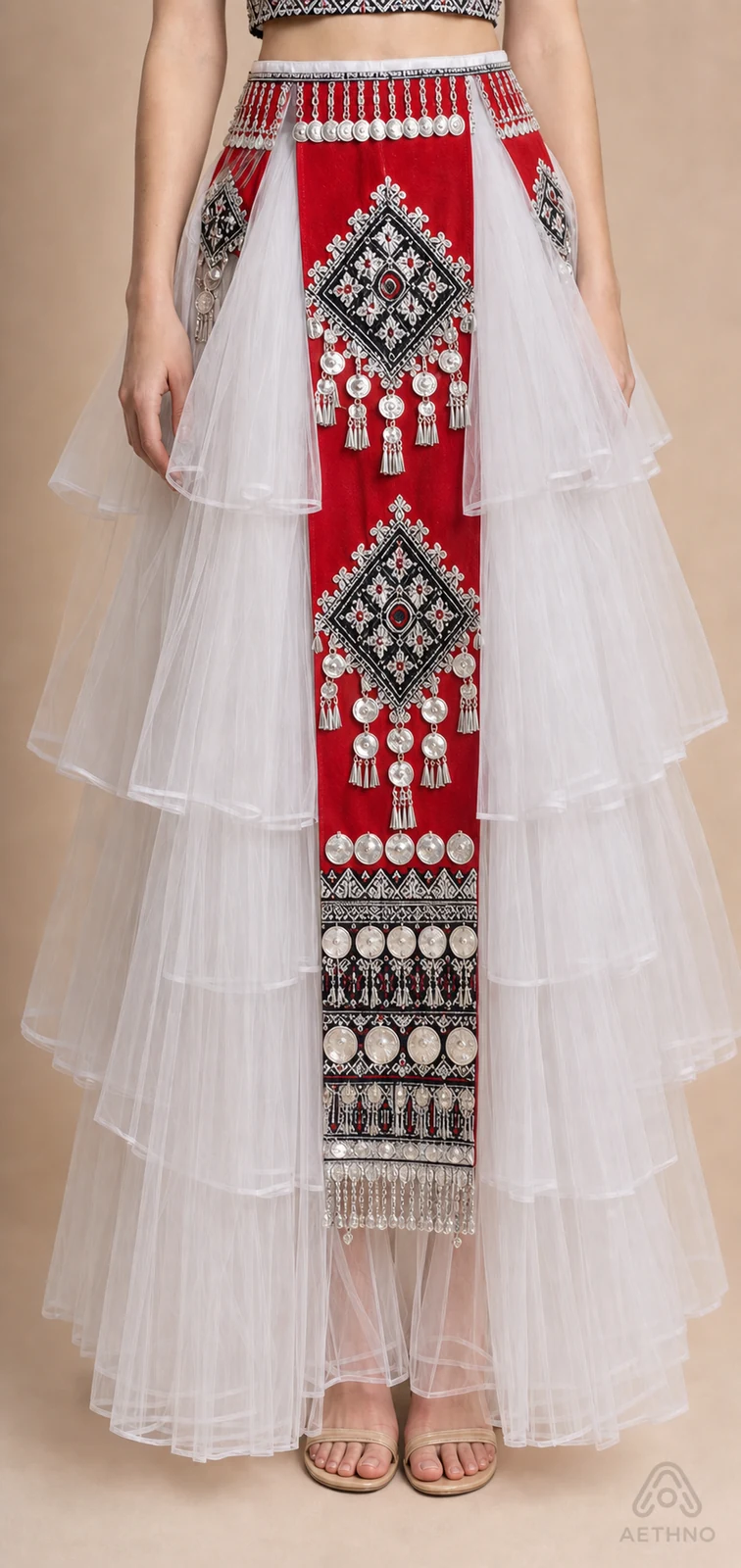 AETHNO Miao-Inspired Embroidered Women's Outfit - Look 358 - Image 8