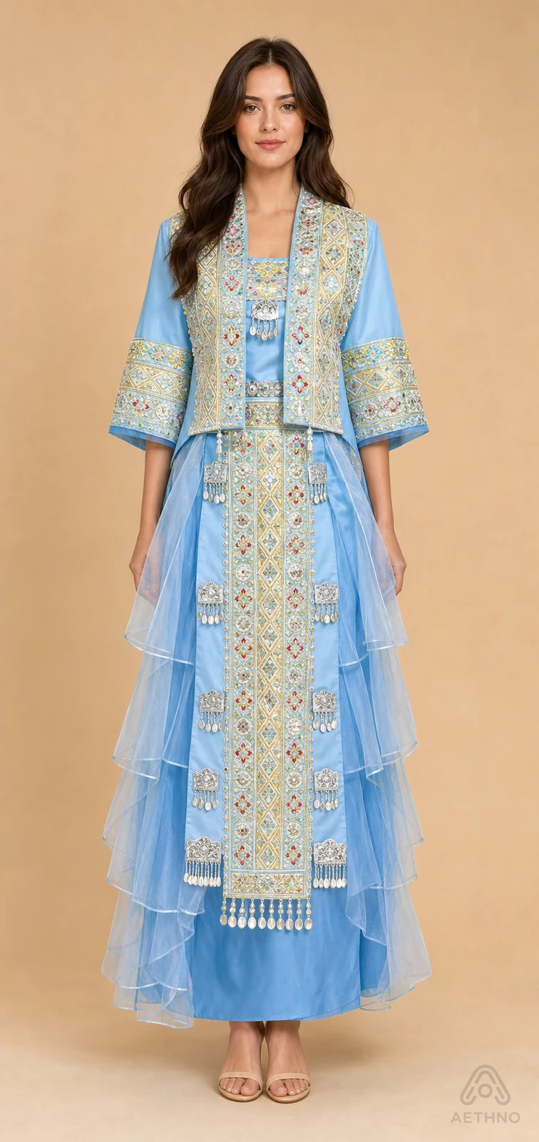 AETHNO Miao-Inspired Embroidered Women's Outfit - Look 361