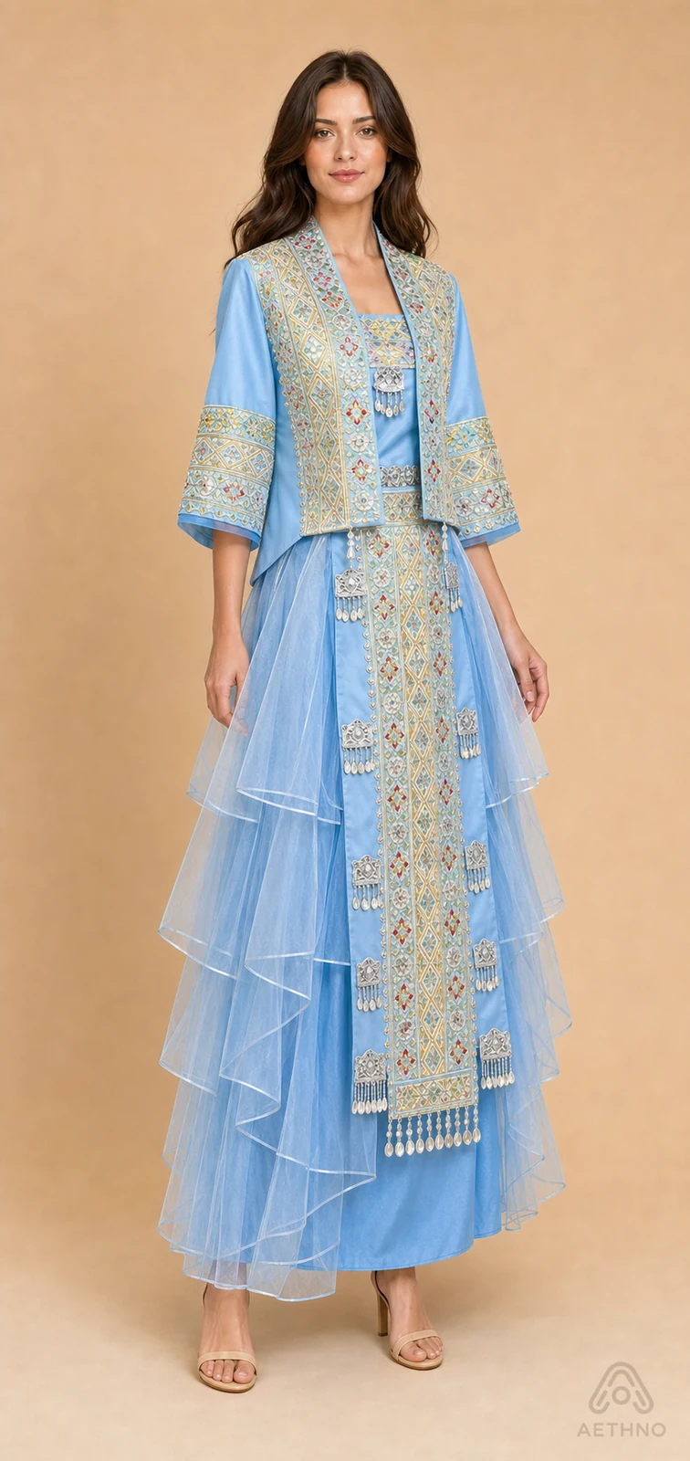 AETHNO Miao-Inspired Embroidered Women's Outfit - Look 361 - Image 2