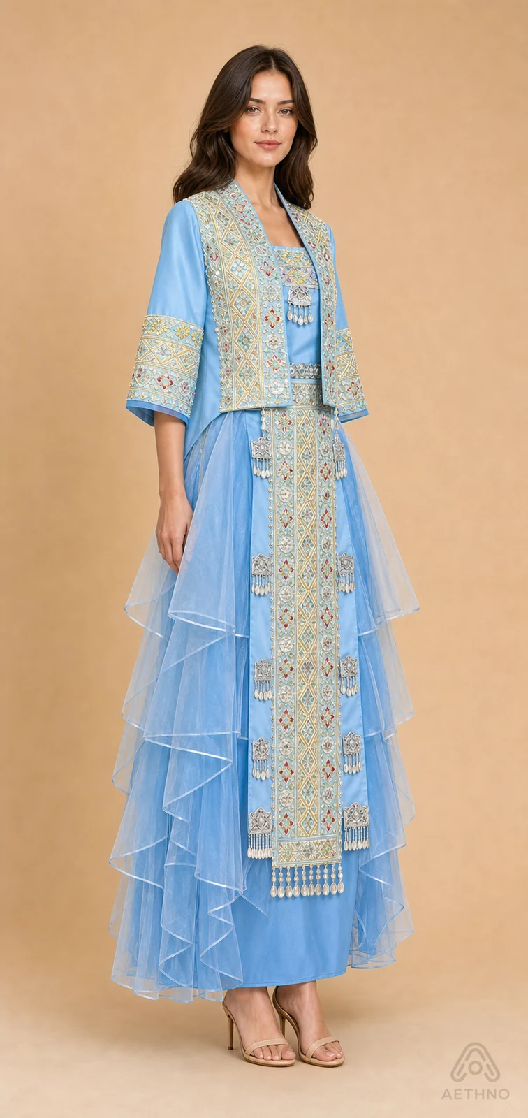 AETHNO Miao-Inspired Embroidered Women's Outfit - Look 361 - Image 3