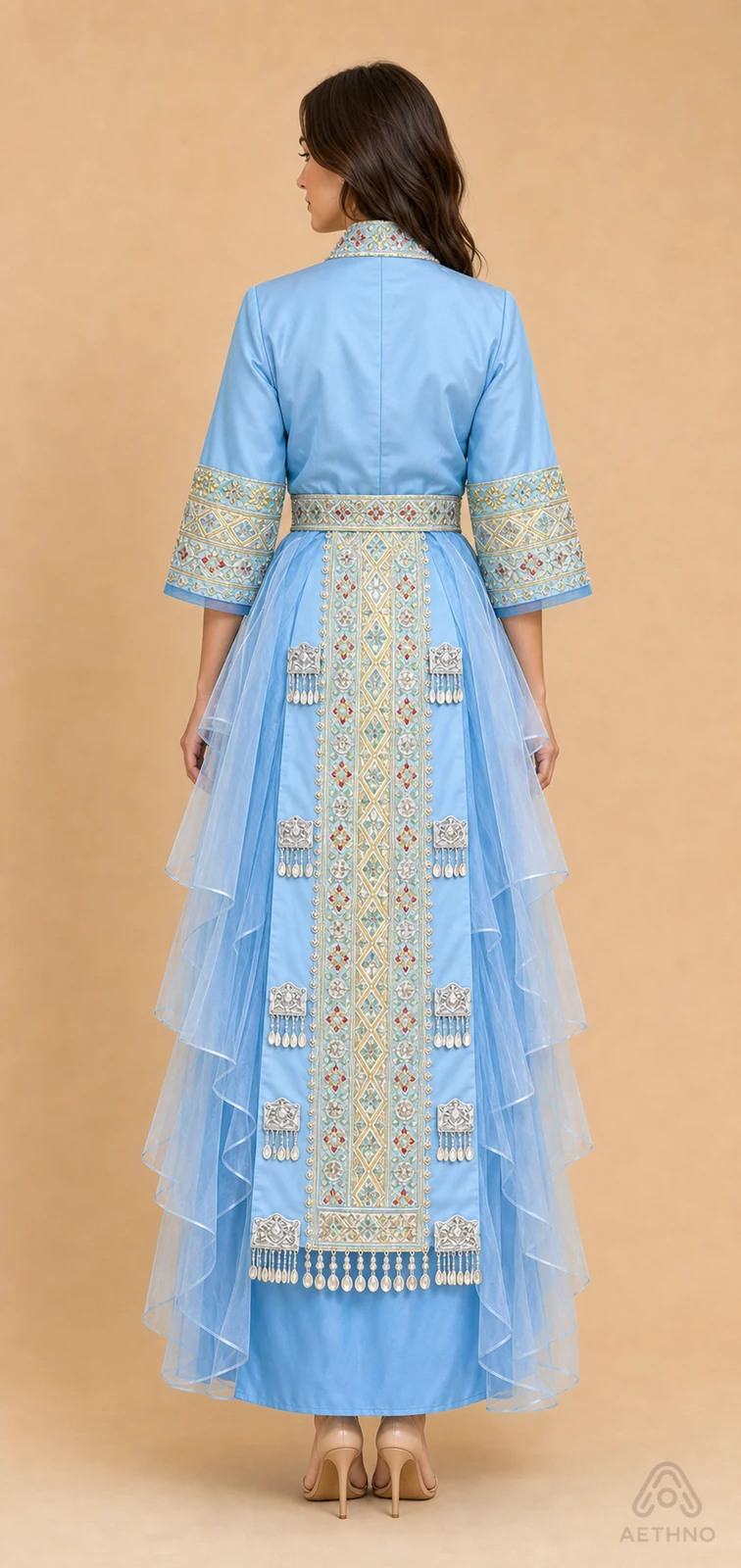 AETHNO Miao-Inspired Embroidered Women's Outfit - Look 361 - Image 4