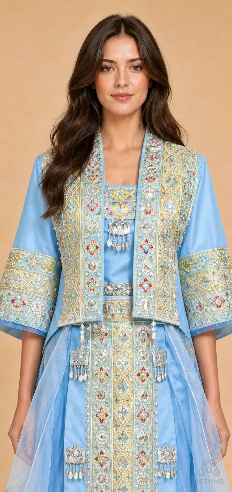 AETHNO Miao-Inspired Embroidered Women's Outfit - Look 361 - Image 5