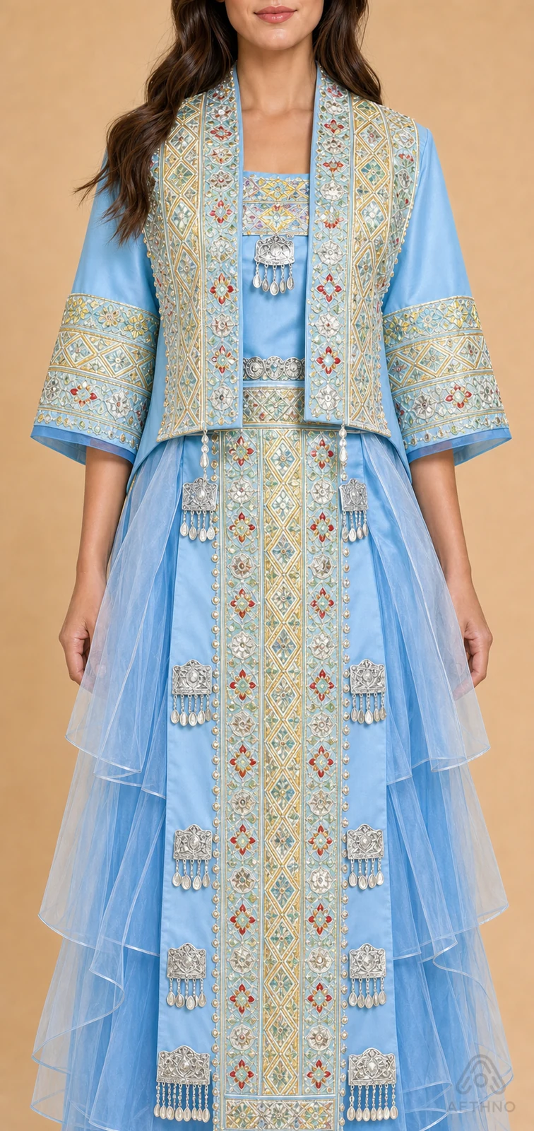 AETHNO Miao-Inspired Embroidered Women's Outfit - Look 361 - Image 6