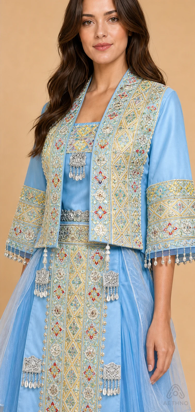 AETHNO Miao-Inspired Embroidered Women's Outfit - Look 361 - Image 7