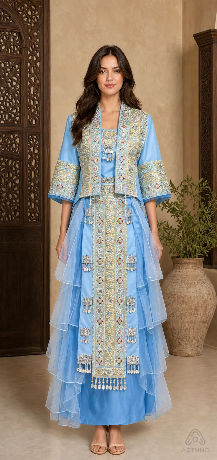 AETHNO Miao-Inspired Embroidered Women's Outfit - Look 361 - Image 9