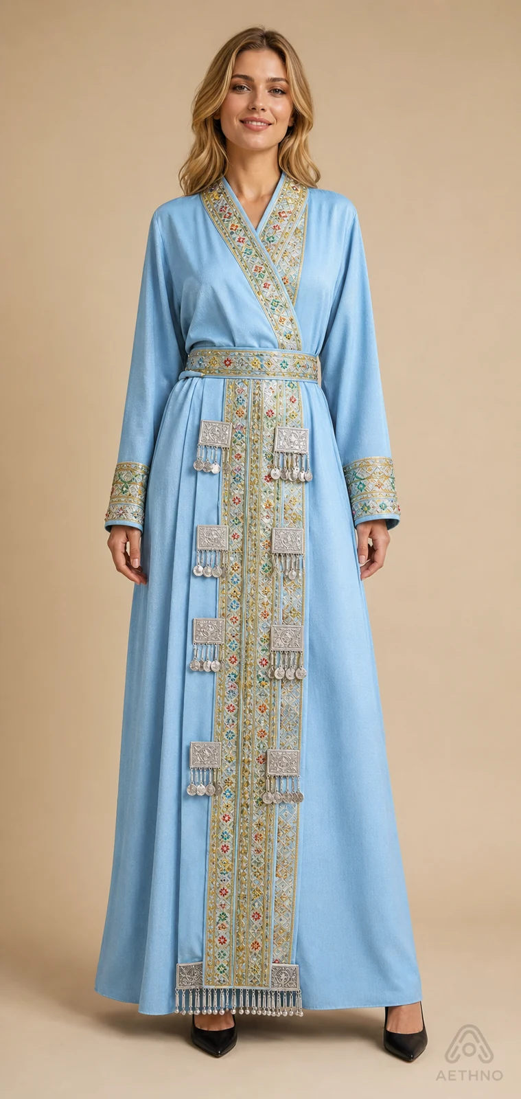 AETHNO Miao-Inspired Embroidered Women's Outfit - Look 364