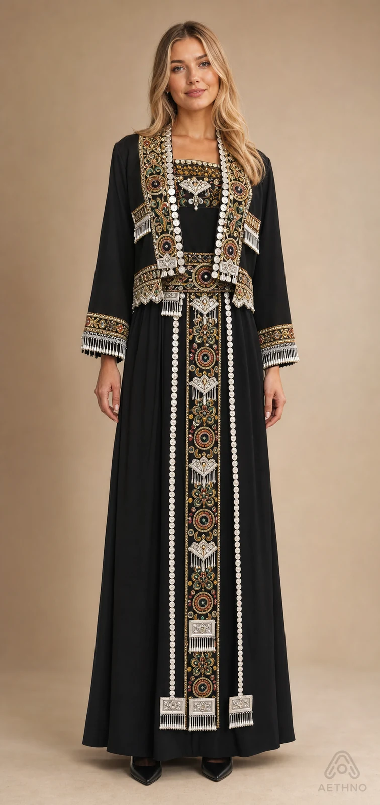 AETHNO Miao-Inspired Embroidered Women's Outfit - Look 365