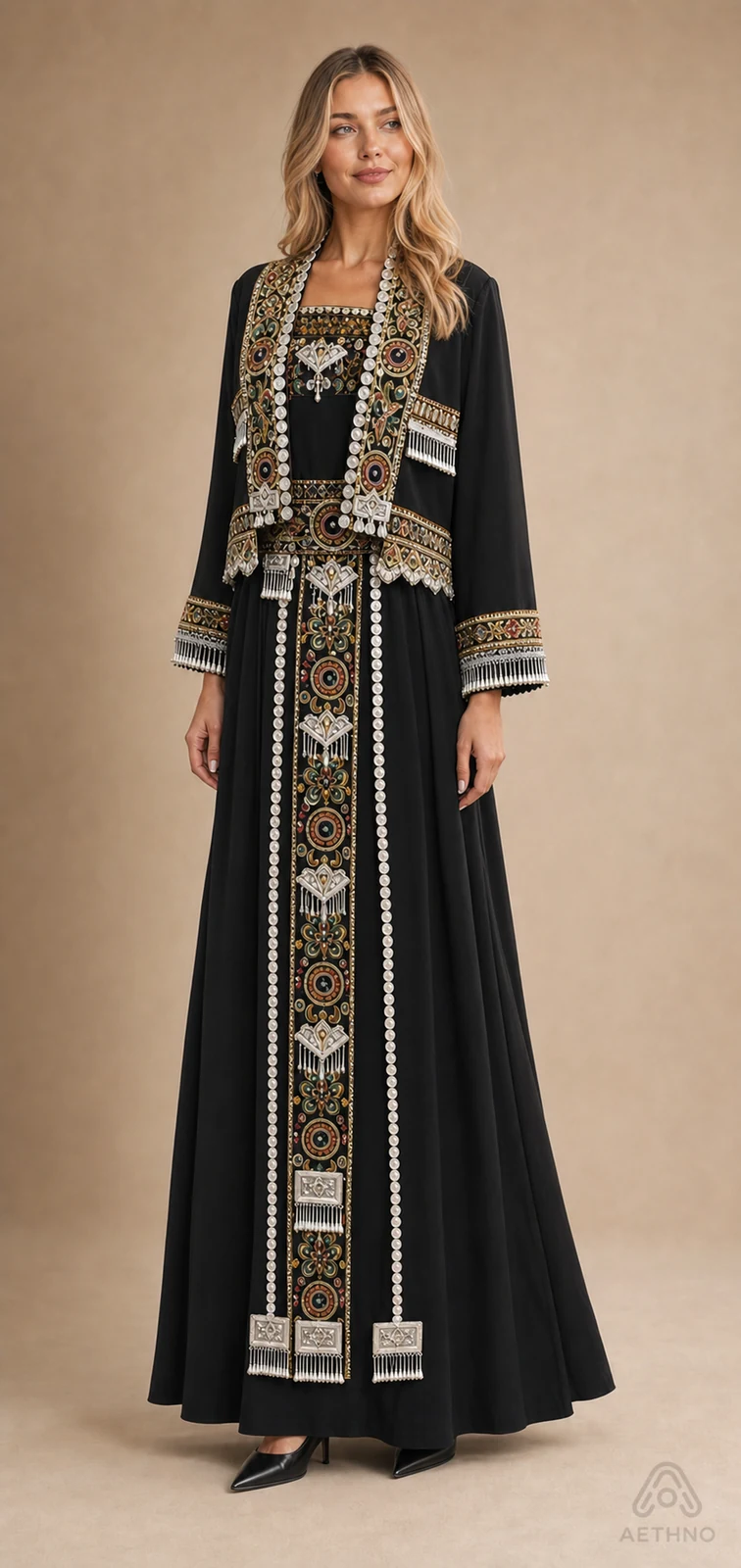AETHNO Miao-Inspired Embroidered Women's Outfit - Look 365 - Image 2