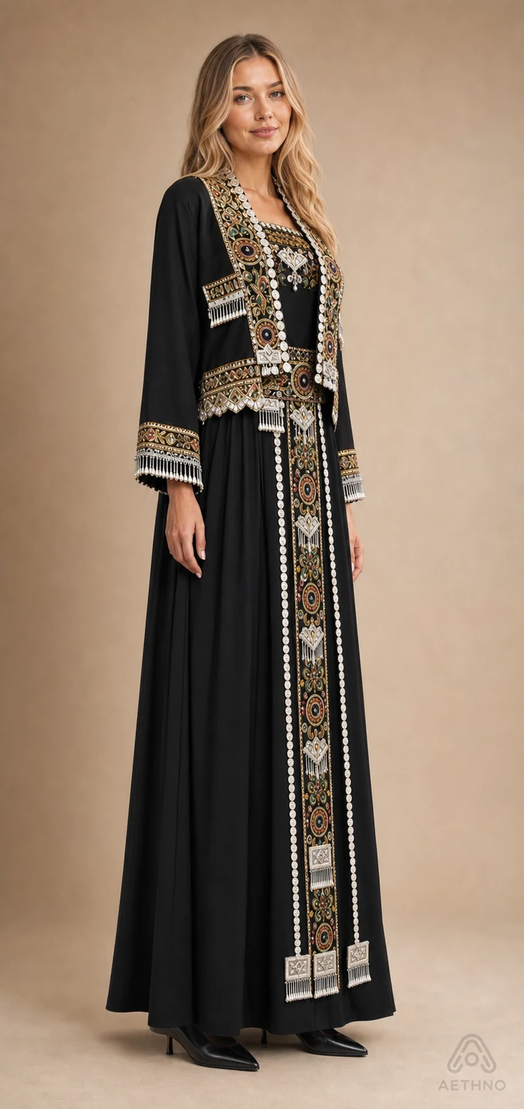 AETHNO Miao-Inspired Embroidered Women's Outfit - Look 365 - Image 3