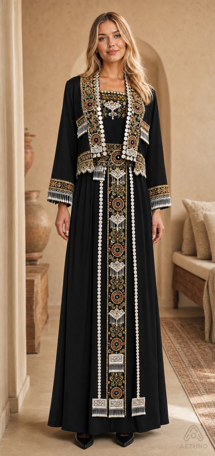 AETHNO Miao-Inspired Embroidered Women's Outfit - Look 365 - Image 9