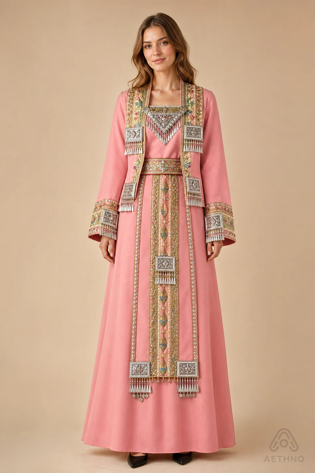 AETHNO Miao-Inspired Embroidered Women's Outfit - Look 366