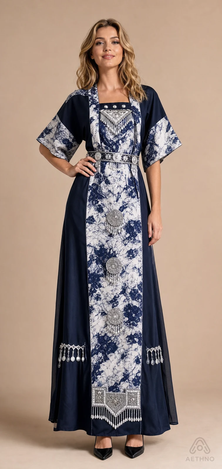 AETHNO Miao-Inspired Embroidered Women's Outfit - Look 370