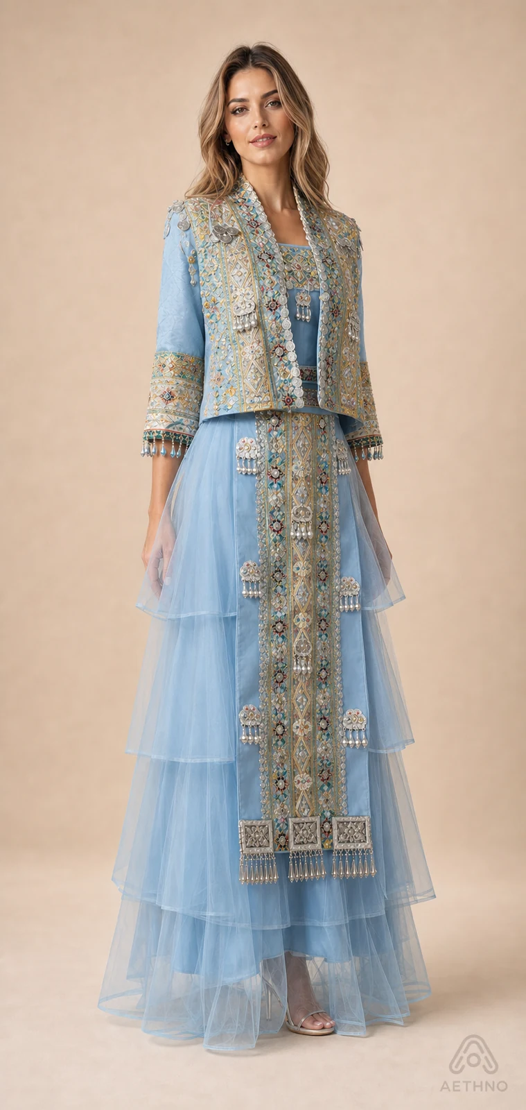 AETHNO Miao-Inspired Embroidered Women's Outfit - Look 371 - Image 2