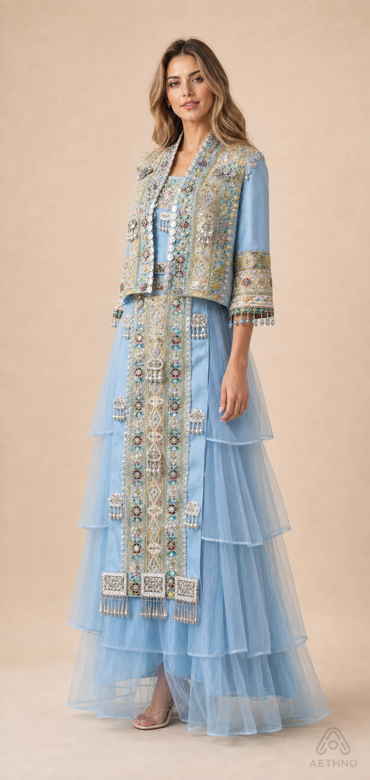 AETHNO Miao-Inspired Embroidered Women's Outfit - Look 371 - Image 3