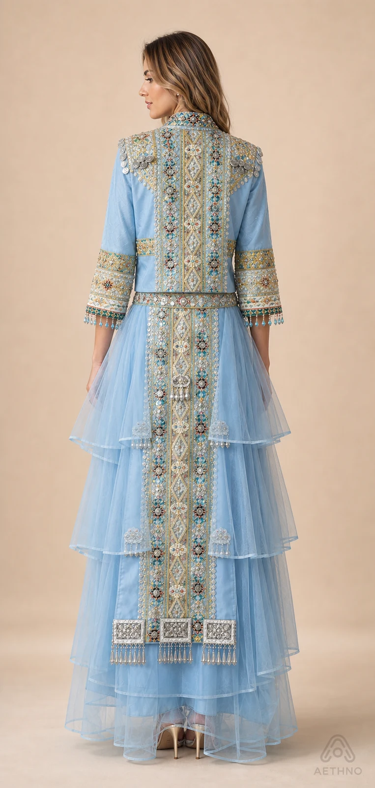 AETHNO Miao-Inspired Embroidered Women's Outfit - Look 371 - Image 4
