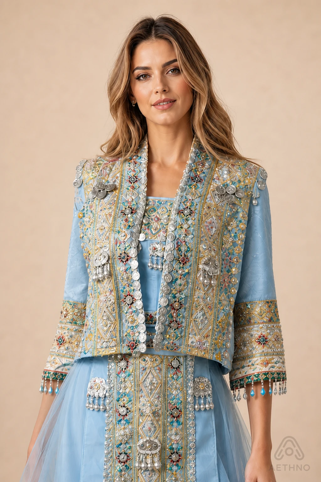 AETHNO Miao-Inspired Embroidered Women's Outfit - Look 371 - Image 5