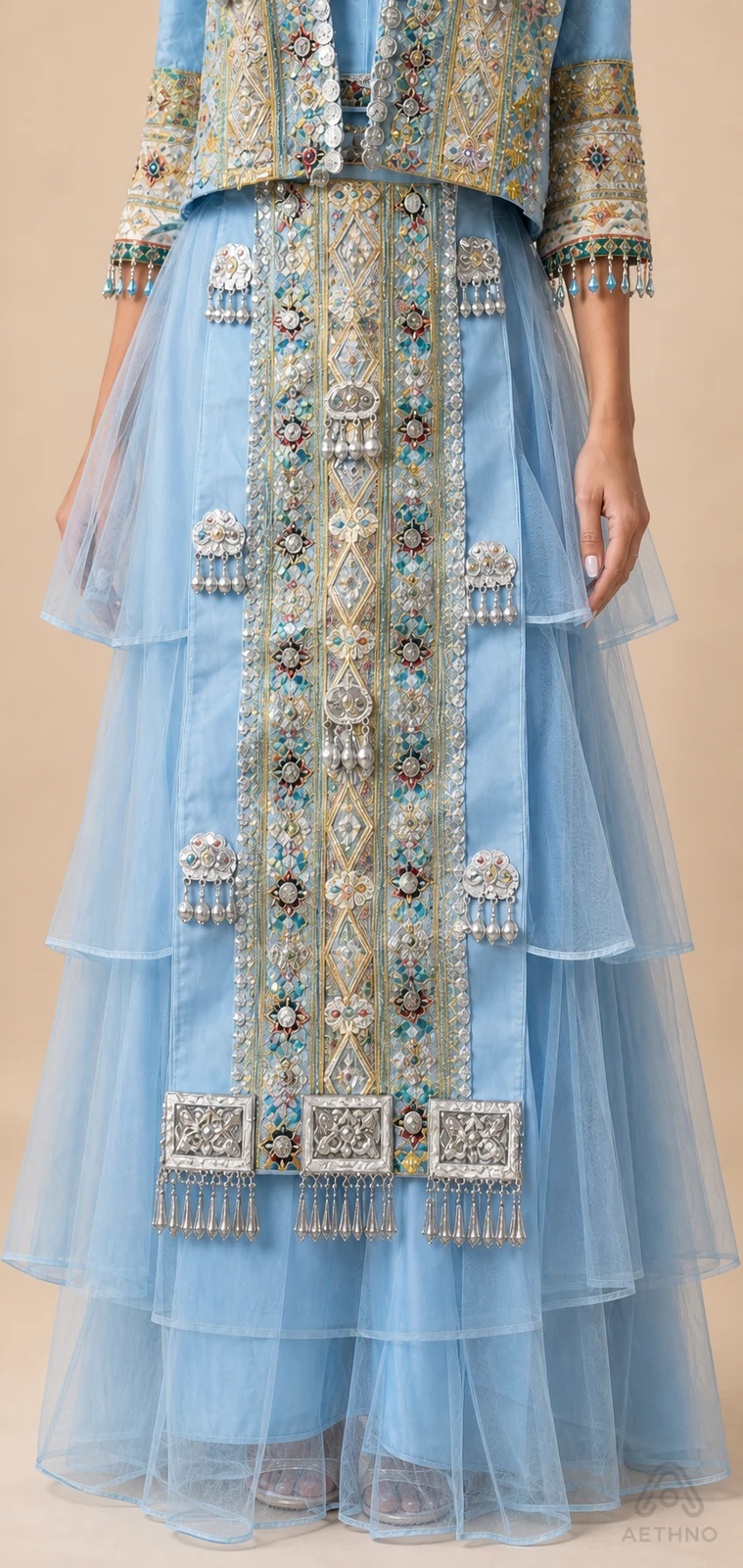 AETHNO Miao-Inspired Embroidered Women's Outfit - Look 371 - Image 8