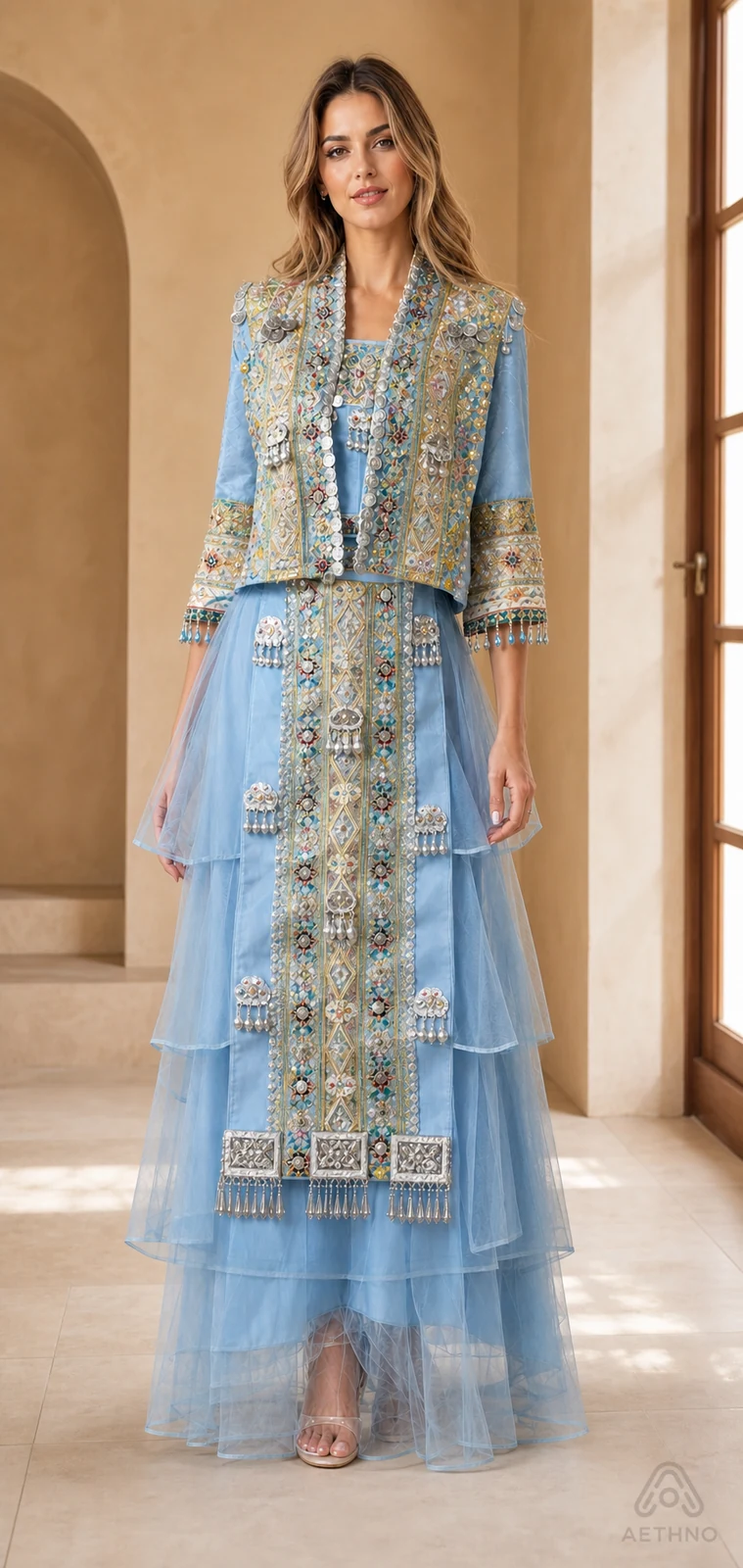 AETHNO Miao-Inspired Embroidered Women's Outfit - Look 371 - Image 9