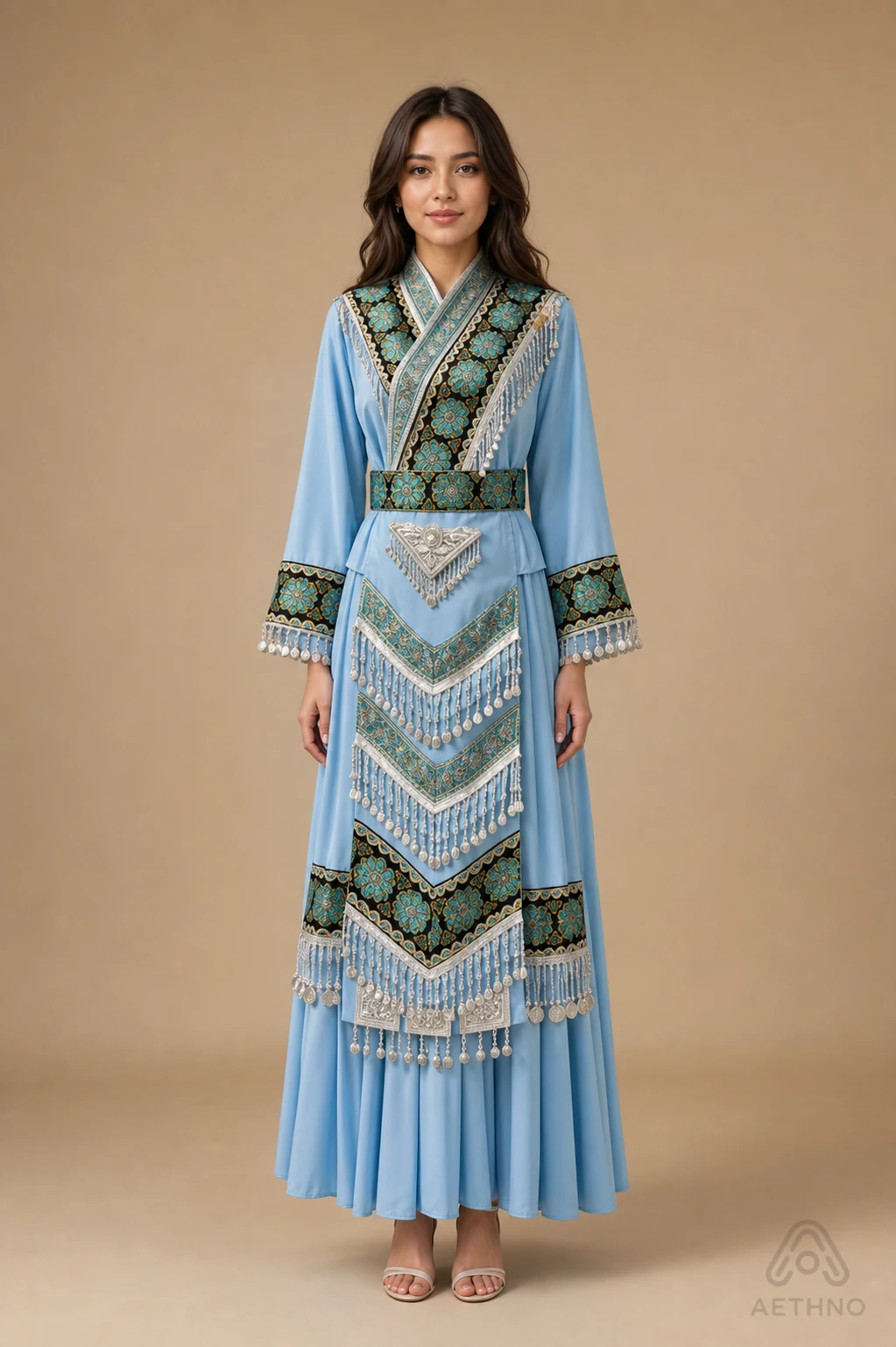 AETHNO Miao-Inspired Embroidered Women's Outfit - Look 381