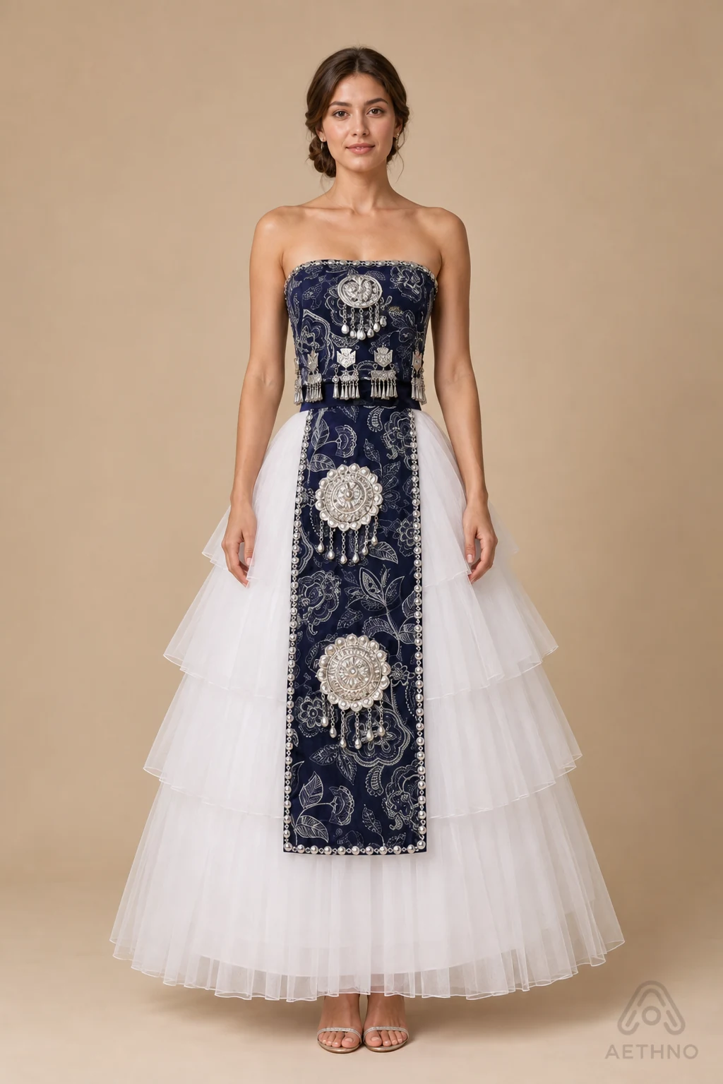 AETHNO Miao-Inspired Embroidered Women's Outfit - Look 387