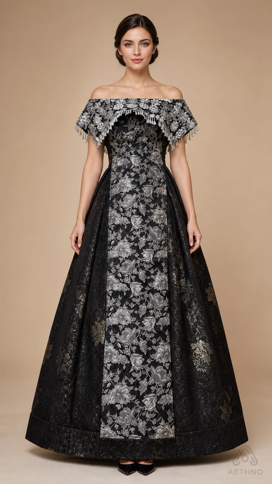 AETHNO Miao-Inspired Embroidered Women's Outfit - Look 398